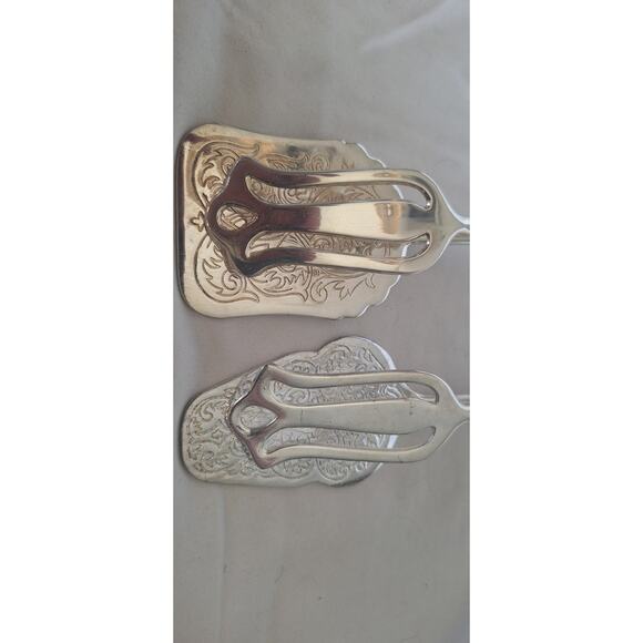 Vintage Silverplate Pastry Tongs 8.5" Ornate Floral Scroll Design - Picture 2 of 8